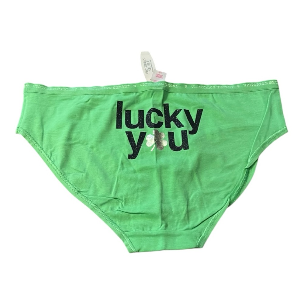 Victoria's Secret Hiphugger Panties in Green - Lucky You 🍀 NWT Size Large New